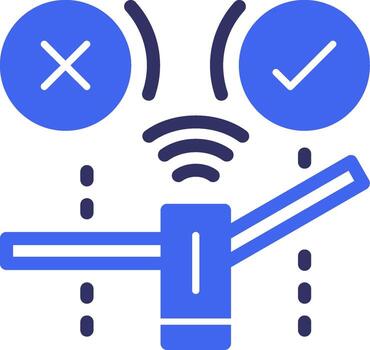 Automatic gate Solid Two Color Icon vector