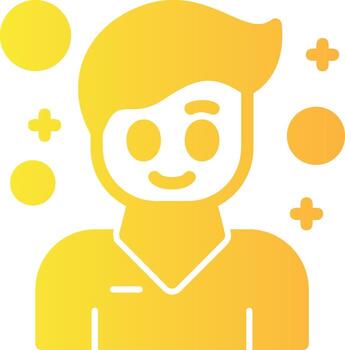 felicidad sólido multi degradado icono vector
