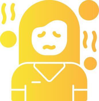 miedo sólido multi degradado icono vector