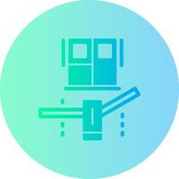 Manual gate Gradient Circle Icon vector