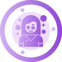 Cautiousness Glyph Gradient Icon vector