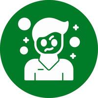 Irritation Glyph Circle Icon vector