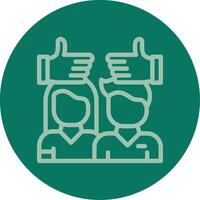 Tolerance Line Multi color Icon vector