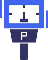 Parking meter Solid Two Color Icon vector