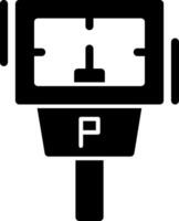 Parking meter Glyph Icon vector