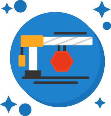 Barrier arm Tailed Color Icon