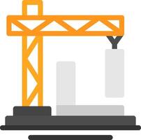 construcción sitio plano icono vector