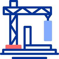 Construction Site Color Filled Icon vector