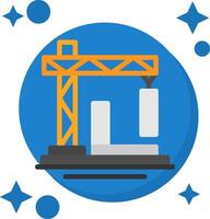 Construction Site Tailed Color Icon vector