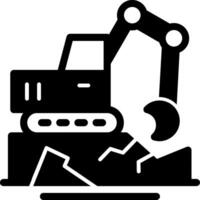 Excavation Glyph Icon vector