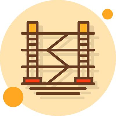 Scaffold Filled Shadow Circle Icon