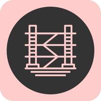 Scaffold Linear Round Icon vector