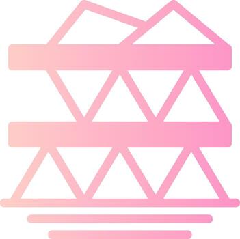 estructural integridad sólido multi degradado icono vector