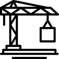 Crane Line Icon vector