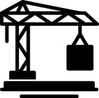 Crane Glyph Icon vector