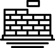 Brickwork Line Icon vector