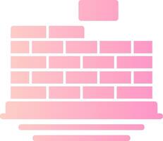 Brickwork Solid Multi Gradient Icon vector