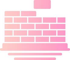 Brickwork Solid Multi Gradient Icon vector