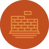Brickwork Line Multi color Icon vector