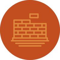 Brickwork Line Multi color Icon vector