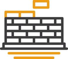 Brickwork Line Two Color Icon vector