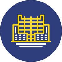 Reinforcement Dual Line Circle Icon vector