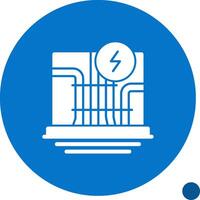 Electrical Wiring Glyph Shadow Icon vector