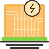 Electrical Wiring Flat Icon vector