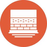 Insulation Glyph Circle Icon vector