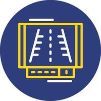 Parking camera Dual Line Circle Icon vector