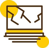 Drywall Yellow Lieanr Circle Icon vector
