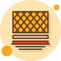 Flooring Filled Shadow Circle Icon vector