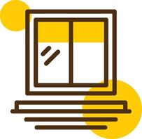 Windows Yellow Lieanr Circle Icon vector