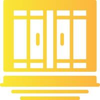 Doors Solid Multi Gradient Icon vector