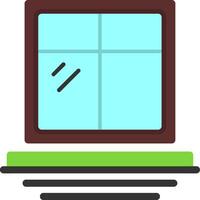 icono plano de ventanas vector