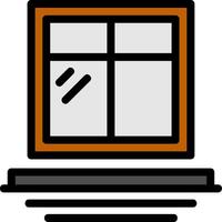 ventanas línea lleno icono vector