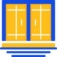 Doors Flat Two Color Icon vector