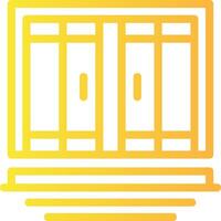 Doors Linear Gradient Icon vector