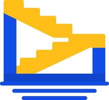 Stairs Flat Two Color Icon vector