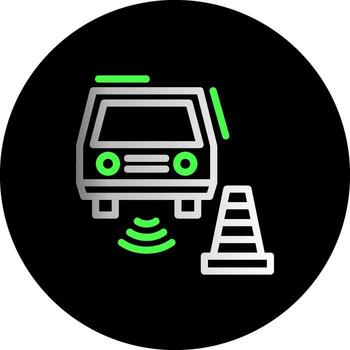 Parking sensor Dual Gradient Circle Icon vector
