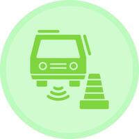 Parking sensor Multicolor Circle Icon vector