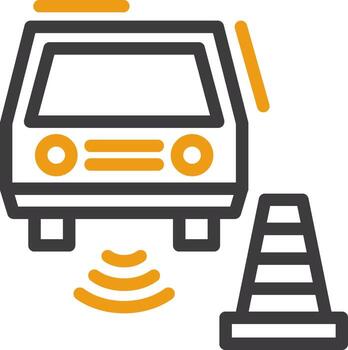 Parking sensor Line Two Color Icon vector
