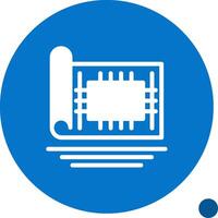 Site Plan Glyph Shadow Icon vector