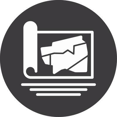 Zoning Glyph Circle Icon