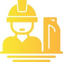 Architect Solid Multi Gradient Icon vector