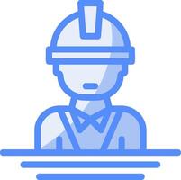 Engineer Line Filled Blue Icon vector