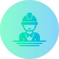 Engineer Gradient Circle Icon vector