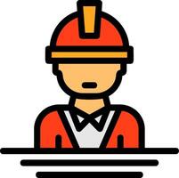 Engineer Line Filled Icon vector