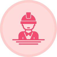 Engineer Multicolor Circle Icon vector