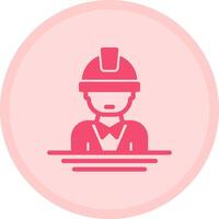 Engineer Multicolor Circle Icon vector